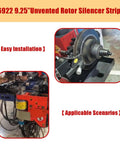 Brake Lathe Silencer 9.25 Inch Band Fit For Most Standard Lathes shown installed on machinery in workshop setting