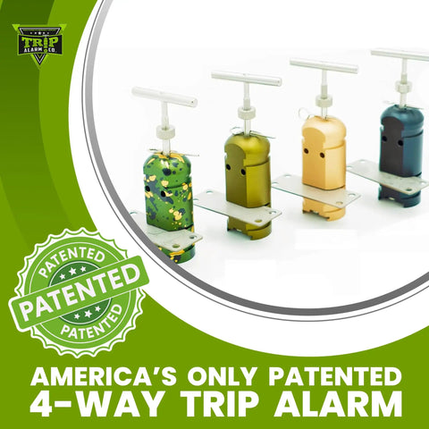 12 Gauge Perimeter Alarm With Quad Three Point Zero Tech Full 360 Degree Trip Wire Protection For Outdoor Camping And Property Security Olive Drab Durable Outdoor Security System