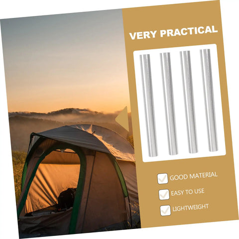 Image showing a tent at sunrise with 4 Pack Aluminum Alloy Tent Pole Repair Tubes Lightweight Connectors For Quick Fixes And Replacements.