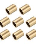 10mm Bore Sleeve Bearings 12mm OD 10mm Length Self Lubricating Cast Brass Bushings, Gold Tone, Pack of 8