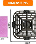 Dimensions of Upgraded Square Air Fryer Grill Plate For 2 Quart Instant Vortex Mini Nonstick Crisper Pan Insert Rack.
