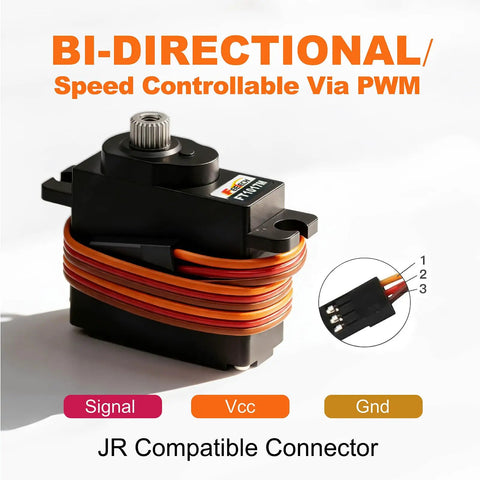 Beefy Torque Metal Gear Digital RC Servo 7.4V 10.5KG 180 Degree Angled Steering Servo with JR compatible connector and PWM control.