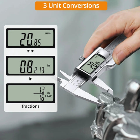 8 Inch Digital Caliper Vernier Caliper With Stainless Steel LCD Display for fast and precise measurements