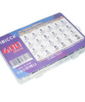 400 Piece Aluminum Electrolytic Capacitors Assortment Kit With 24 Values For SMD And Through Hole Circuits, box view