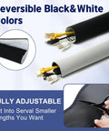 10 Foot Neoprene Cable Sleeve With Hook And Loop Fastening Cuttable 1.5 Inch Diameter Reversible Cord Protector with cables