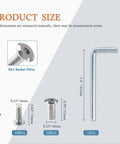 Heavy Duty M6 X 16mm Hex Socket Cap Bolts And Barrel Nuts Kit With Allen Wrench Industrial Grade Stainless Steel Fasteners dimensions and sizes.