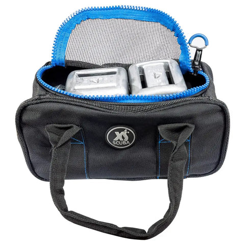 Heavy Duty Diving Weight Bag For 60 Lb Lead Weights, Large U Shaped Zip Opening That Fits Most Weight Integrated BC Pockets, Padded Carry Handle, Built Tough For Scuba Gear And Training