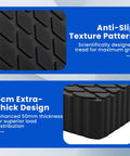 Close-up view of Four Pack Heavy Duty Solid Rubber Auto Lift Pads with anti-slip texture and 5cm thickness.