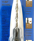 Packaging of Adjustable Wood Countersink Drill Bit Set For Woodworking With 11/64 Inch Countersink And Size Eight Bit Four Cutter Pro Grade High Speed Steel Bits For Quick Clean Recesses And Precise Holes