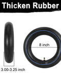 Two Pack Durable Inner Tube For Eight Inch Wheels In 3.25 And 3.00 Width With TR-87 Angled Stem Replacement