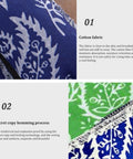 Close-up of cotton fabric and hemming on Five Pack Water Activated Cooling Neck Wrap Bandanas Instant Ice Cold Scarf For Hot Summer Days