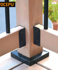 24 Pack Stainless Steel Deck Railing Brackets For 1.5x3.5 Inch Wood Posts Concealed Mount Black Finish on post