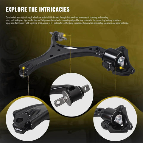 Beefed Up Front Suspension Kit For Honda Accord 2013 To 2017 And Acura TLX 2015 To 2020 2.4L With Front Lower Control Arms Ball Joints Inner And Outer Tie Rods And Sway Bar End Links