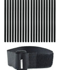 Twenty Pack Reusable Cable Ties And Straps 12x1 Inch Adjustable Hook And Loop Nylon Fasteners For Cable Management displayed