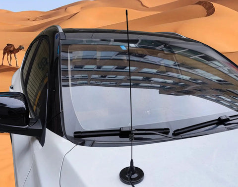 Mag Mount Dual Band Vehicle Antenna For VHF UHF Ham Radio 2m 70cm With PL 259 Connector on car roof