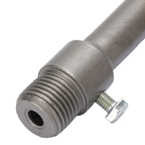 Heavy Duty Generic Concrete Hole Saw Kit With Tungsten Steel Blades For Drilling Big Holes In Brick Cement Stone And Wall Installations Efficiently, close-up threaded tip