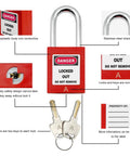 Lockout Tagout Kit For Electrical Panels And Circuit Breakers With Clamp On Lockout, thermoplastic body padlock, two keys