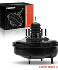 Built Tough Vacuum Brake Booster Direct Swap For Honda Civic Crx Del Sol 1988 To 1997 1.5L 1.6L side view with black finish and box