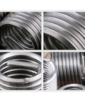 Close-up of 50 Piece Metric Helicoil Kit M10 X 1.5 X 2.5D Wire Thread Insert Sleeve Bushing made of stainless steel for repairs