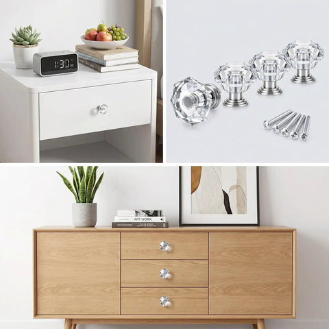 Crystal Clear Acrylic Dresser Knobs 20 Pack Diamond Shape Cabinet Knobs For Dresser Drawers Cupboards Wardrobe Furniture Pulls Handles Kitchen And Bath Decor Sparkly And Durable on furniture