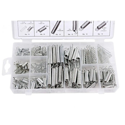 Top Tier 200 Piece Steel Spring Assortment Kit With 20 Different Sizes For Home Repairs Heavy Duty Metal Springs Essential Tool For Pros And DIYers in plastic case