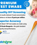 Lead In Solids Combo Test Kit With 10 DIY Swabs And Optional EPA Lab Testing, Two In One Lead Detection, DIY test swab image