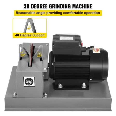 Rock Solid 500W Bench Grinder With 7 Inch Wheel For Sharpening Lawnmower Blades Knives And Scissors Adjustable Angle Rotary Table Sander.