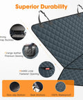 Waterproof Dog Car Seat Cover Back Seat Protector for Cars Trucks and SUVs With Nonslip Surface Grey 53W x 47L durability features