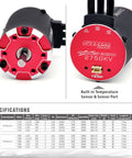 Sensored 3670 2750KV Brushless Motor For 1 by 10 RC Cars 4 Pole Design High Torque Performance