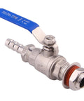 Two Pack Half Inch Weldless Stainless Steel Ball Valve Bulkhead For Home Brew Kettle 304 Stainless One Half NPT To One Half Inch Hose Barb