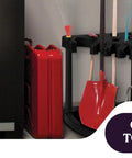 Compact Corner Tool Rack For Maximum Garden Tool Storage And Organization Holds Up To 25 Long Handled Tools Like Rakes Shovels Brooms And Accessories
