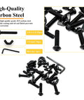 Black One Quarter Twenty Wing Nut Button Head Socket Cap Screw Bolts Kit With Hex Key Pro Grade Fasteners Durable Beefy Gear For Car Guys Who Want Sick Performance To Get Shit Done Fast This Heavy Duty Pack Sick For Mechanics Building Cars. 1/4-20 carbon steel bolts, wing nuts, hex key