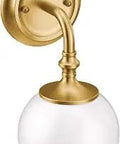 Colinet 1 Light Dual Mount Bath Vanity Fixture With Frosted Glass In Brushed Gold Modern Glow For Up To 100 Watt Bulbs Quick Connect Wiring