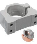 Aluminum CNC Spindle Motor Mounting Bracket Clamp For Carving Machines Quick Mounting Hardware shown in hand