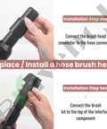 Replacement Hose Assembly And Vacuum Hose Attachment Kit for DCV580 DCV580H DCV581H, step-by-step hose brush installation