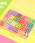 Colorful Fruit Polymer Clay Beads Bracelet Making Kit With Lemon Strawberry Avocado Watermelon Designs in storage box