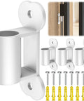 Top Shelf White Fence To Wall Anchor Kit For Tight Dog Playpen Sets Compatible With FXW Enclosures showing white brackets and screws.