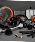 Off Road Ball Joint Kit For ATVs And Go Karts, Adjustable Suspension Parts with Tapered Tie Rods and Drag Links displayed on table
