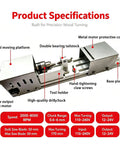 Pro Mini Wood Lathe With 7-Speed Adjustable Control Ranging From 2000 To 8000 RPM precision parts with metal motor cover and moving platform.