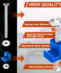 High quality components of Beefy Heavy Duty Aluminum Truck Tool Box Mounting Kit with Lock Nuts in blue