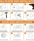 Step-by-step guide for Soft Catch Magnetic Door Stopper For Bottom Of Door Stainless Steel Wall Or Floor Mount installation instructions.