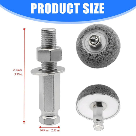 User Friendly Aluminum Anodizing Buffing Wheel Polishing Tool For Rubber Removal And Surface Smoothing, size and details shown.