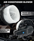 Front and back view of Durable Drop In Ready AC Heater Blower Motor Fan Assembly For Toyota Corolla And Prius in engine.