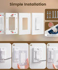 Installation guide for Dope Three Way Wireless Light Switch Kit With Remote Receiver No Wiring Needed, showcasing assembly steps.