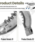 Close-up details of Brake Arm Kit With Spring And Bolts For Most Hydro Gear EZT RZT ZT Transaxles, highlighting metal teeth and hole.