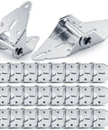 24 Piece Heavy Duty Garage Door Hinges Set Designed For Residential And Light Commercial Gates, 14 Gauge Galvanized Steel Hardware With Easy Install, No 1 Replacement Hinges, Durable Corrosion Resistant; 24-piece set