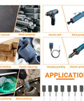 Applications of 16mm Cylindrical Aluminum Oxide Grinding Stone Set With One Quarter Inch Shank for grinding, polishing, deburring.