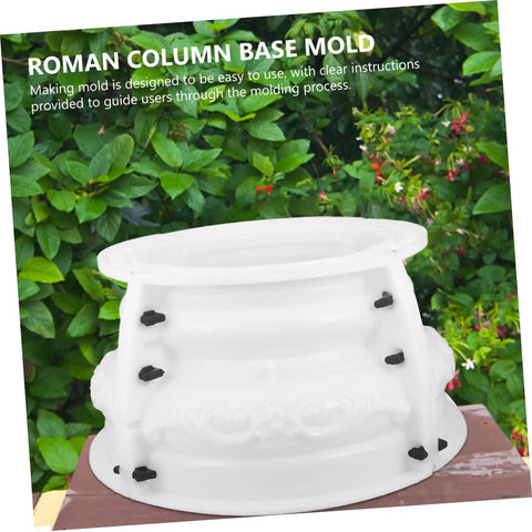 Roman Column Base Mold For DIY Concrete Columns And Outdoor Planters 17.71 By 17.71 By 9.44 Inches Heavy Duty Concrete Form