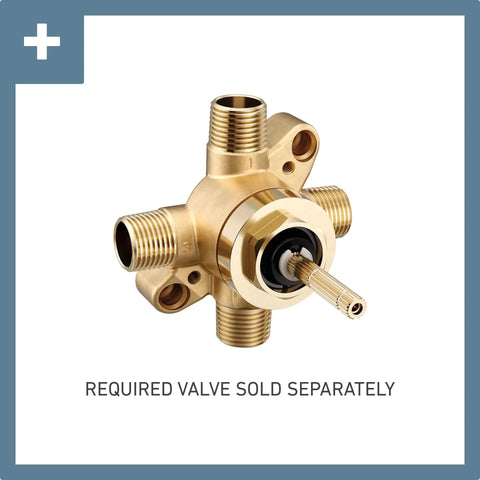 Brass valve for Eva 1-Handle M-Core Transfer Valve Trim Kit Oil Rubbed Bronze, fits 2 or 3 shower systems, easy install