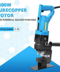1300W Electric Hydraulic Hole Puncher For Metal And Steel Plates 110V 50Hz 10T Output Punch Tool displayed with pure copper motor